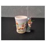 Vtg Ceramic Mug Planter w/ Little Boy