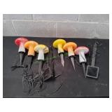 (2) Infinity X1 Glass Solar Mushroom Landscape Set