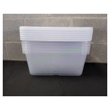 (6) Room Essentials 16qt Storage Box w/ Lids