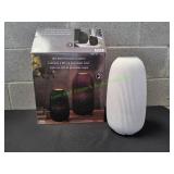 Evergreen LED Porcelain Lantern, 1pc White