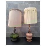 (2) Vtg Lamps w/ Shades