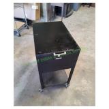 Vtg Oxford Rolling File Cabinet on Casters