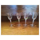 (4) Vtg Stemware Goblets
