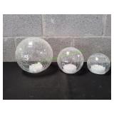 Evergreen LED Glass Cubes Spheres, 3pc