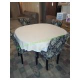 Dining Room Table w/ (4) Leather Chairs
