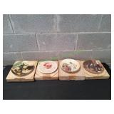 (4) Vtg Decorative Plates