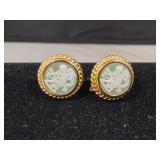 Vtg Sterling Rainbow Wedgwood Jasper Clip-Ons