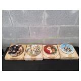 (4) Vtg Decorative Plates