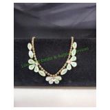 Vtg Iridescent Opalescent Bib Necklace