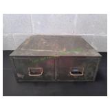 Vtg Cole-Steel 2-Drawer Index Card File Cabinet
