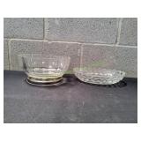 Vtg Italian Crystal Centerpiece Bowl & More