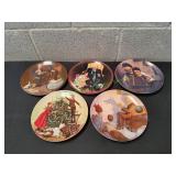 (5) Decorative Norman Rockwell Plates
