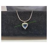 Sterling Silver 16" Necklace w/ Heart Pendant