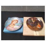 (2)Vtg Decorative Knowles Plates