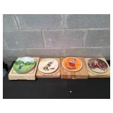 (4) Vtg Decorative Plates