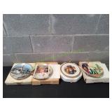 (4) Vtg Decorative Plates