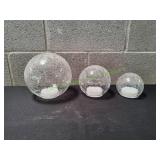 Evergreen LED Glass Cubes Spheres, 3pc