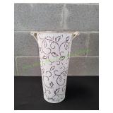13" White Metal Decorative Can