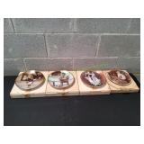 (4) Vtg Decorative Plates