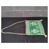 Vtg Greek Woven Tapestry Handbag