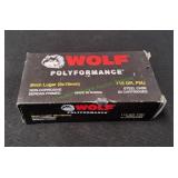 Wolf Polyformance 9mm Luger 115gr FMJ Steel 50ct
