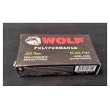 Wolf Polyformance 223Rem 55gr FMJ Steel 20ct