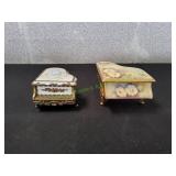 (2) Vtg Piano Musical / Trinket Boxes