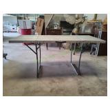 Vtg Portable Aluminum Folding Table