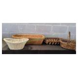 (4) Vtg Wicker Baskets