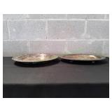 (2) Silver Serving Platters