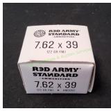 Red Army Standard 7.62x39 122gr FMJ Ammo, 20ct