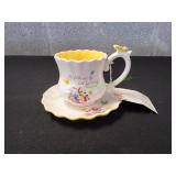 Vtg Dayspring Teacup & Saucer
