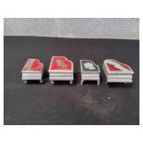 (4) Vtg Small Metal Grand Piano Trinket Boxes