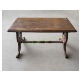 Vtg Coffee Table w/ Harp Style Legs