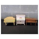 (3) Vtg Piano Musical / Trinket Boxes