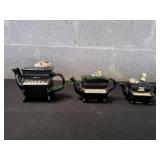 (3) Vtg Piano Miniature Teapots