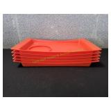 (5) Accalac Plastic Snack Trays