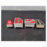(4) Vtg Small Metal Grand Piano Trinket Boxes