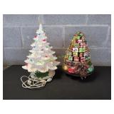 Vtg White Ceramic Christmas Tree & More