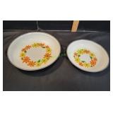 (2) Ekco Country Garden Porcelain Clade Cookware
