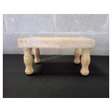 Vtg Wooden Footstool