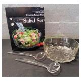 Vtg Crystal Salad Set, #248