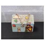 Vtg Wooden Decorated Handbag