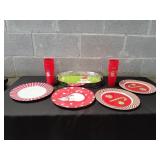 Holiday Serving Platter, Plates & Tumblers