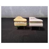 Vtg Alabaster Grand Piano Trinket Box & More