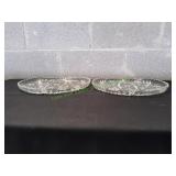(2) Vtg Anchor Hocking Star of David Platters
