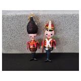 Vtg De Carlini Blown Glass Toy Soldier Ornaments