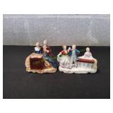 (2) Vtg Victorian Style Courting Scenes