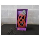 Fiber Optic Wooden Pumpkin Set