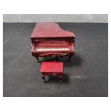 Vtg Town Square Mini Carved Baby Grand w/ Bench
